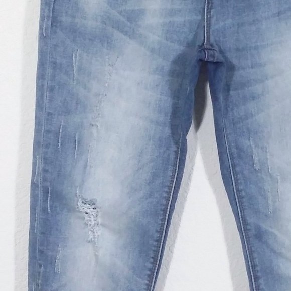 Hudson Kids Girls Distressed Crop Slim Straight Leg Boyfriend Jeans 14 Denim - Picture 7 of 13